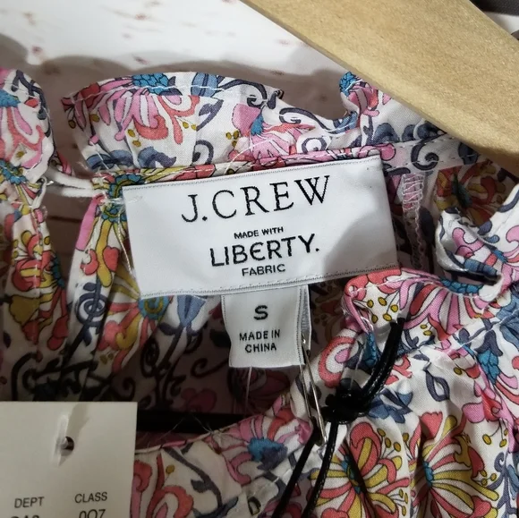 J. Crew x Liberty | Honeysuckle Floral Tie Waist Top NEW - Picture 11 of 11